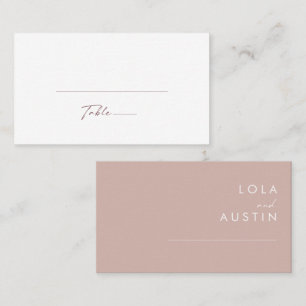 Carte De Placement Dusty Boho Rose et Mariage plat violet