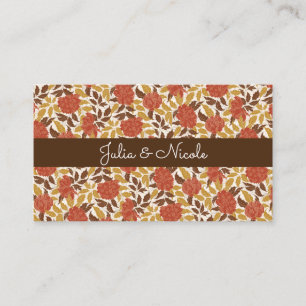 Carte De Placement Dusty Brunt Orange Peony Flowers Mariage de automn