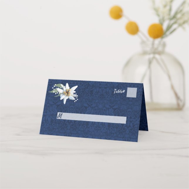 Carte De Placement Edelweiss Mariage Place Card (Devant)