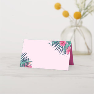 Carte De Placement Electric Love Neon rose Tropical Retro Étiquettes