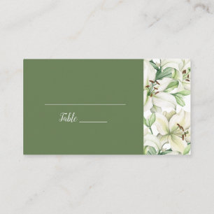 Carte De Placement Élégance de la Fleur de LILY