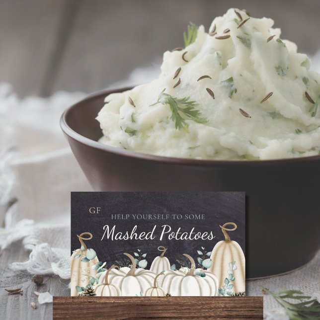 Carte De Placement Élégant automne automne automne Evénement Catalogu (Modern Elegant Farmhouse Theme Dish Placecards for Thanksgiving Fall Autumn Gluten Free Vegan Marker)