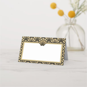 Carte De Placement Élégant Black Gold Coloured Art Deco Mariage Event