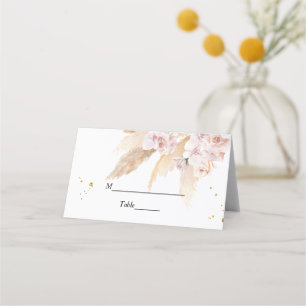 Carte De Placement Elégant cadre de beauté Orchidées et Pampas