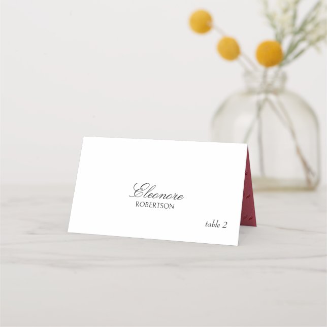 Carte De Placement Élégant Flamant rose Artistique rose (Devant)