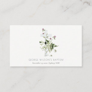 Carte De Placement Élégant Fleur sauvage croisé violet Baptême floral