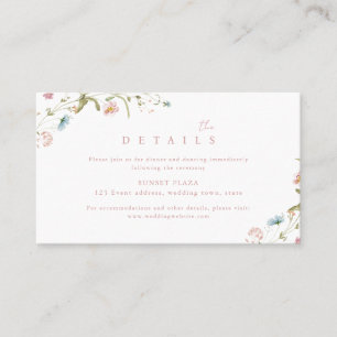 Carte De Placement Elégant Fleur sauvage Rustic Boho Détails du Maria