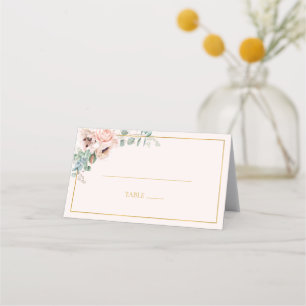 Carte De Placement Élégant flou   Pastel Folk Place Card
