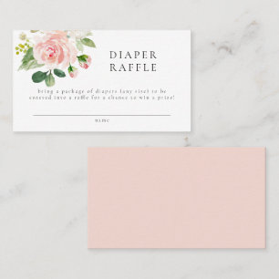 Carte De Placement Élégant Flush Baby shower floral Déchets Raffle