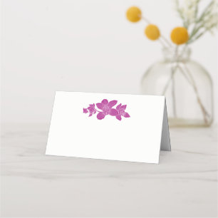 Carte De Placement Élégant Magent Orchidées Floral Tropical Mariage