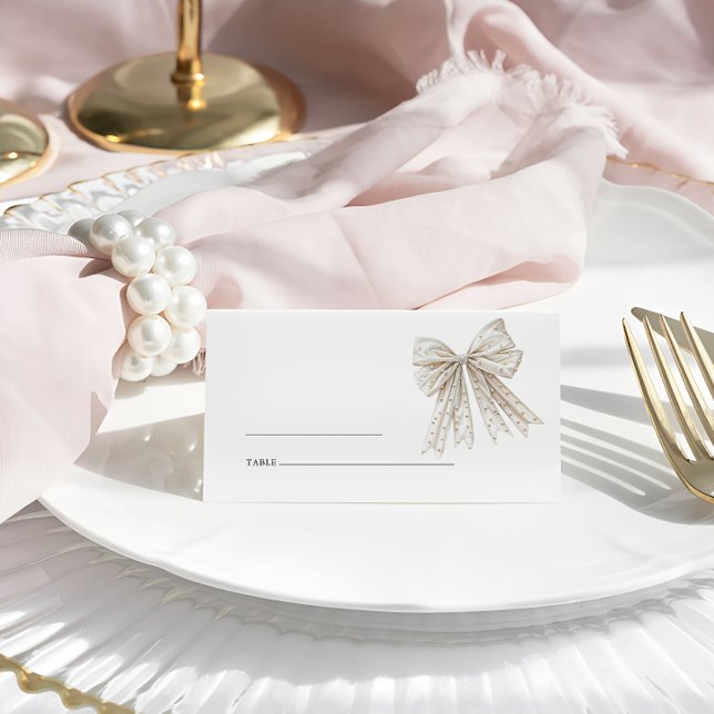 Carte De Placement Élégant Mariage de cordes perles (Créateur téléchargé)