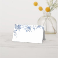 Élégant Mariage de Floral Bleu Victorien Français