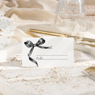 Carte De Placement Élégant Mariage de la cale noire