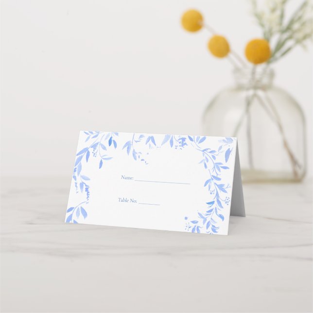 Carte De Placement Élégant Mariage de la flore française (Devant)