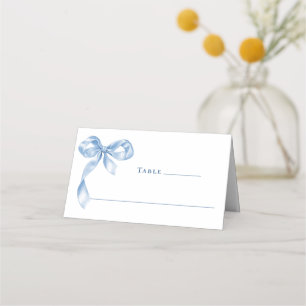 Carte De Placement Élégant Mariage de mâchoire bleu Dusty