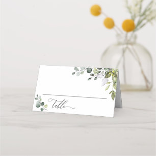Carte De Placement Elégant Mariage Eucalyptus aquarelle