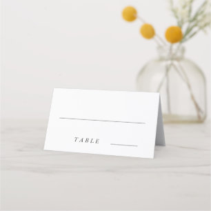 Carte De Placement Élégant Mariage minimaliste noir et blanc