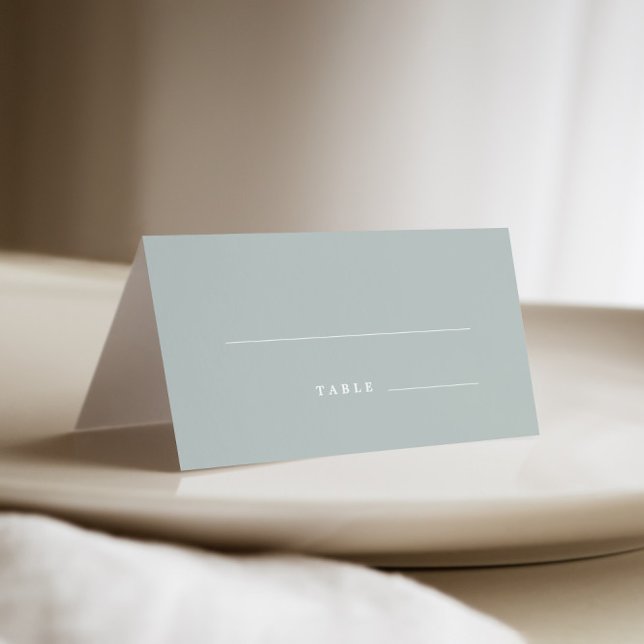 Carte De Placement Élégant Mariage vert feuille de monogramme (Créateur téléchargé)