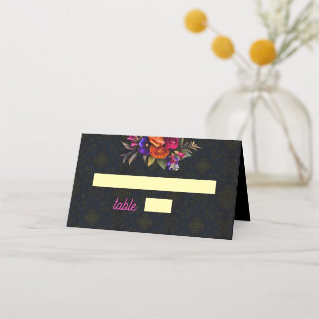 Carte De Placement Elegant Mexican flowers wedding (Dos)
