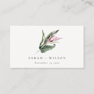 Carte De Placement Élégant minimal Tropical rose Mariage floral