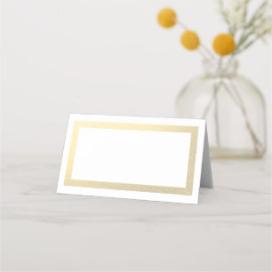 Carte De Placement Elégant or Bordure vierge Table Invité