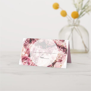 Carte De Placement Elégant Pink Peonies Mariage Carte Place