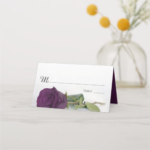 Carte De Placement Élégant Plum violet Rose Mariage simple écriture