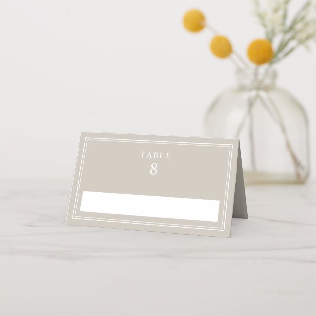 Carte De Placement Elegant Raupe Wedding (Devant)