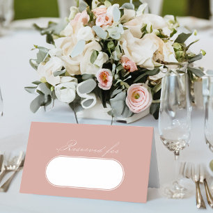 Carte De Placement Élégant Rose de calligraphie Mariage Or Réservé