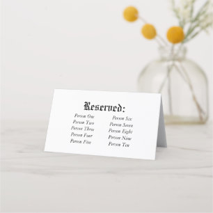 Carte De Placement Elégant Rustic Réservé Mariage Table assise