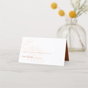 Carte De Placement Élégant Terra Cotta Simple Mariage Floral