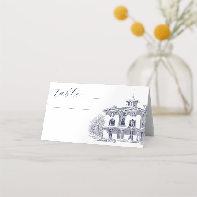 Carte De Placement Elegant Vintage Italian Villa Destination Wedding  (Devant)