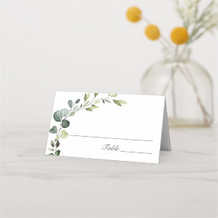 Carte De Placement Elégante aquarelle Eucalyptus Mariage Boho