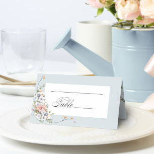 Carte De Placement Élégante calligraphie florale Pastel Boho
