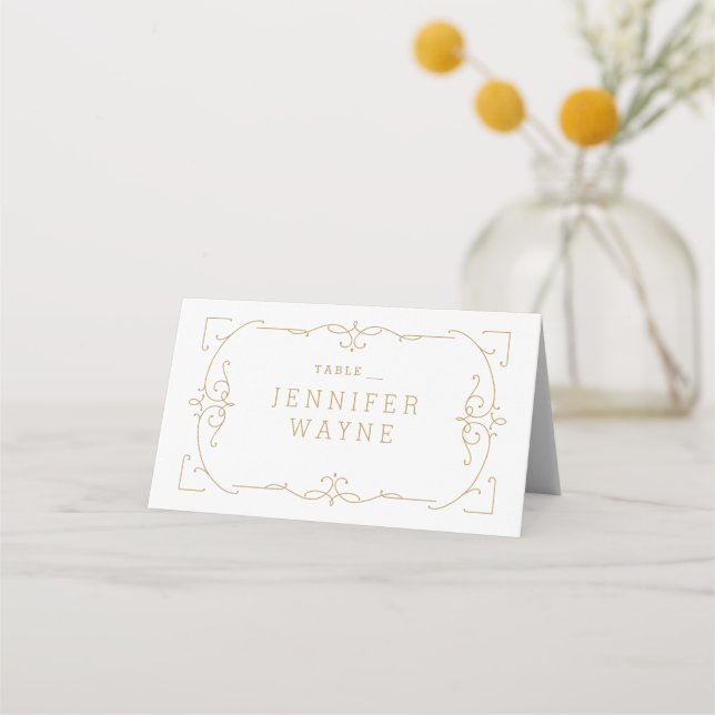 Carte De Placement Elégante carte de mariage classique classique mode (Devant)
