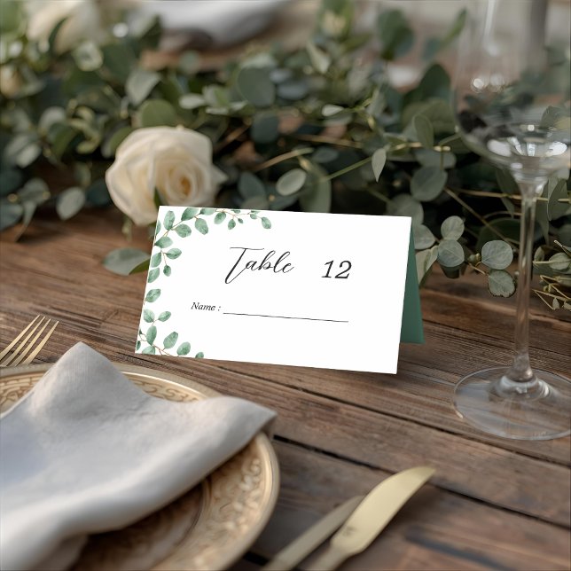Carte De Placement Elégante carte de Mariage plié botanique (Créateur téléchargé)