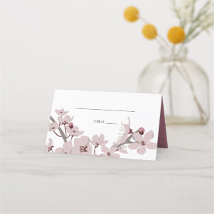 Carte De Placement Elégante carte Mariage Fleur de cerise Fleur
