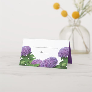 Carte De Placement Elégante carte Mariage Hydrangea violet