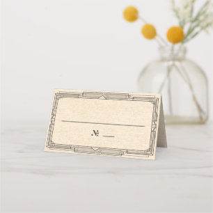 Carte De Placement Elégante Place Art Déco Vintage / Carte d'Escort