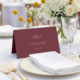 Carte De Placement Élégante table de mariage minimaliste écriture Bou