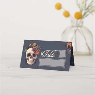 Carte De Placement Élégante table gothique florale et nom place