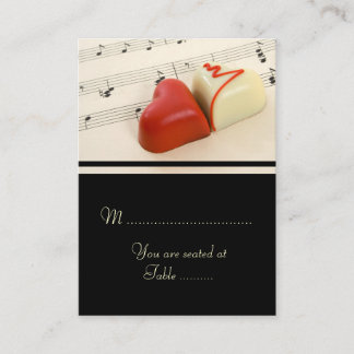 Carte De Placement Ensemble de coeurs mariages