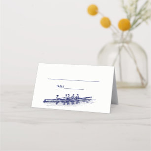 Carte De Placement Équipe de sports nautiques féminine Blue Rowing Ro