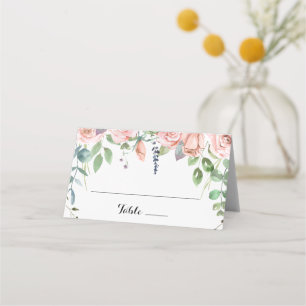 Carte De Placement Été Breeze Floral Calligraphie Mariage