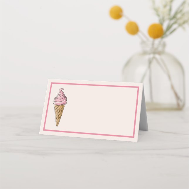 Carte De Placement Étiquettes de carte de place - Glace Creative Part (Devant)