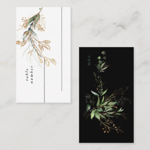 Carte De Placement Eucalyptus botanique feuillus Branche noire modern
