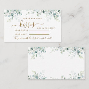 Carte De Placement Eucalyptus Feuilles Combien de baisers Douche Cart