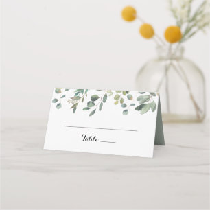 Carte De Placement Eucalyptus Foliage délice Mariage Carte Place