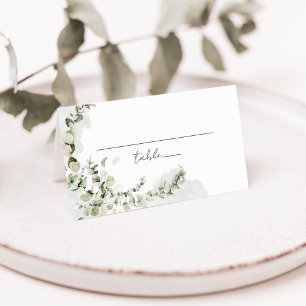 Carte De Placement Eucalyptus mariage Vert Élégant