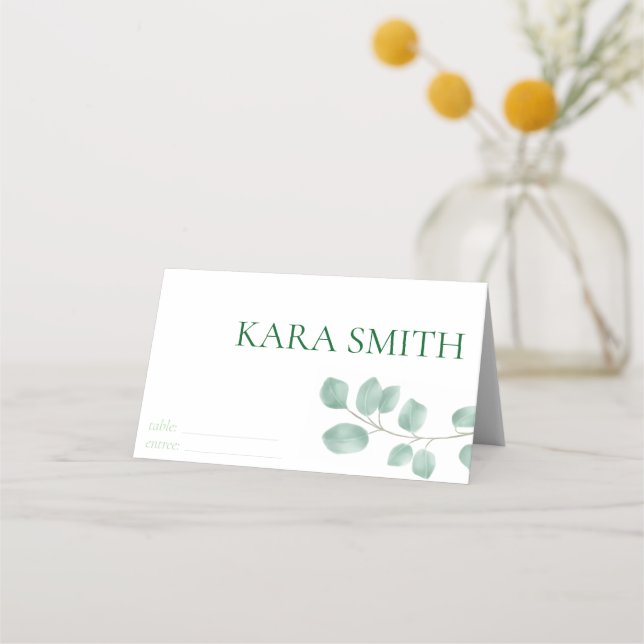 Carte De Placement Eucalyptus Moderne Mariage Carte d'accueil (Devant)